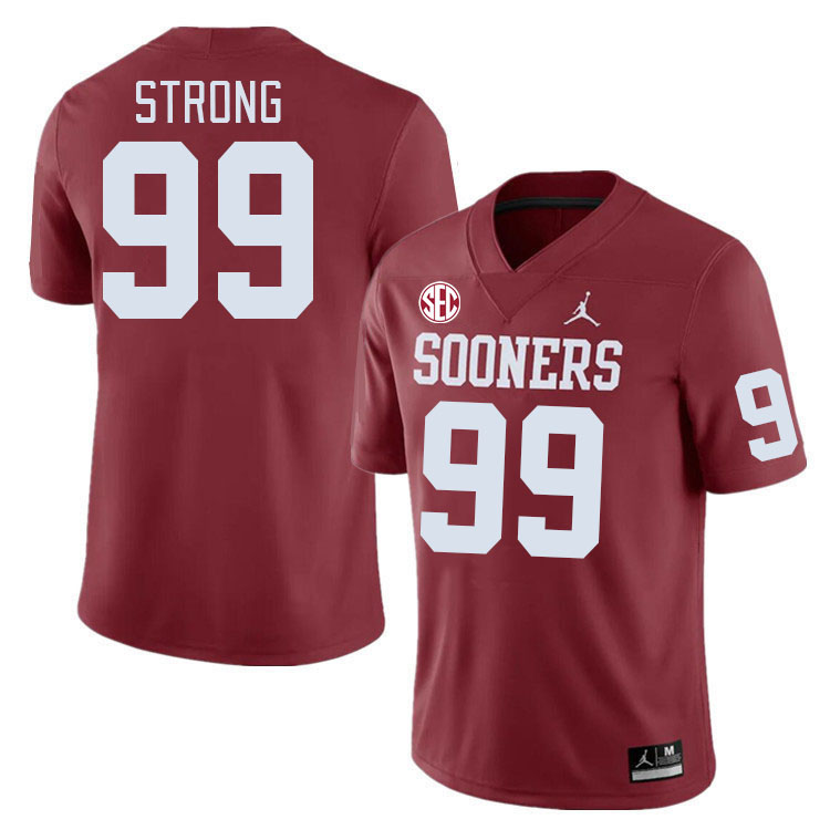 #99 Markus Strong Oklahoma Sooners 2024 SEC Conference College Football Jerseys-Crimson